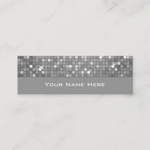 Disco Tiles "Silver" business card skinny