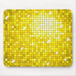 Disco Tiles Yellow mousepad horizontal