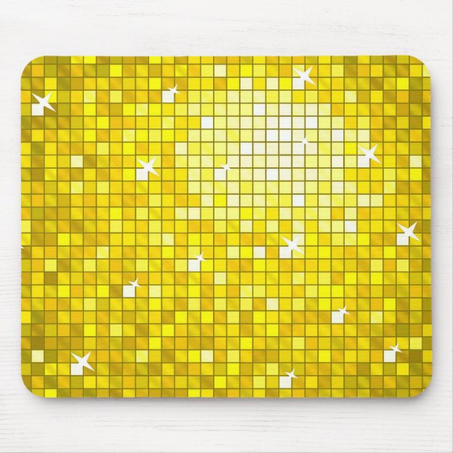 Disco Tiles Yellow mousepad horizontal (Front)