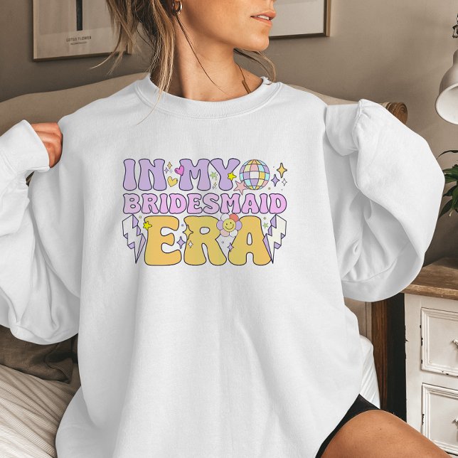Disco Vibes Retro Groovy Bridesmaid Era Sweatshirt (Creator Uploaded)