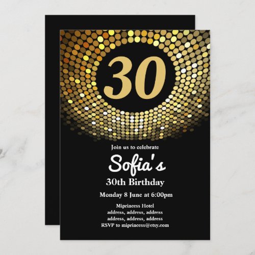 disco vintage dance birthday party invitation