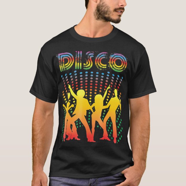 Disco   Vintage Style Dancing Retro Disco T-Shirt (Front)