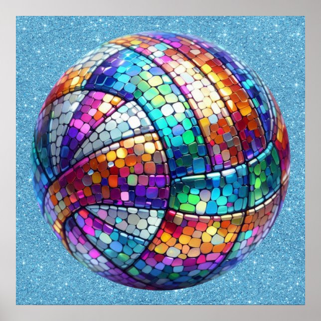 Disco Volleyball Poster (Front)