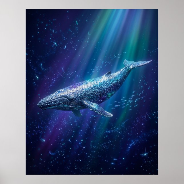 Disco Whale Deep Glow Poster (Front)