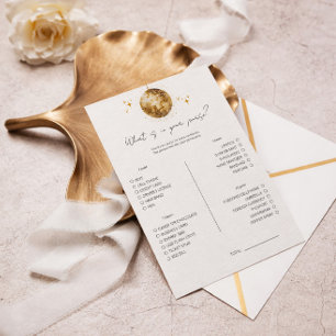 Disco What Is In Your Purse Bridal Shower Game 