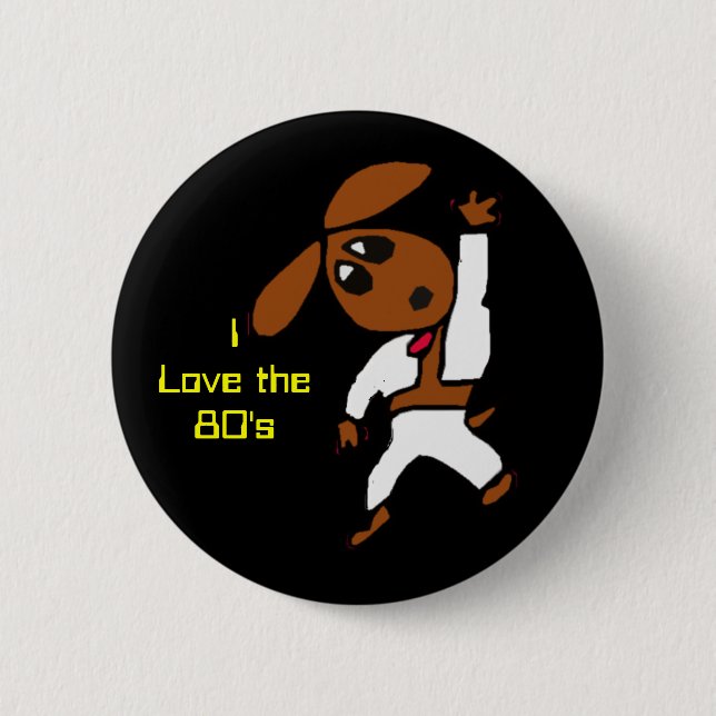 discodox, I Love the80's Pinback Button (Front)