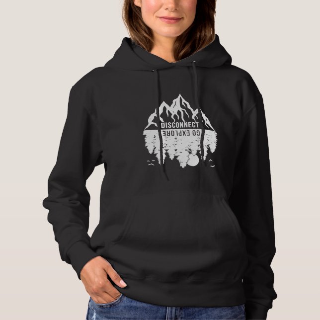 Disconnect Go Explore Great Outdoors Adventure Cam Hoodie (Front)