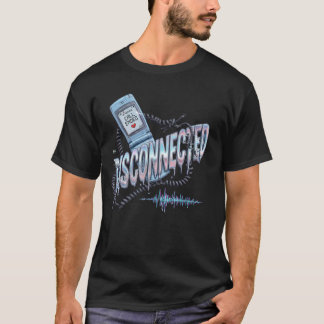 Disconnected Y2K Flip Phone Breakup Melancholy Vin T-Shirt