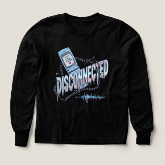 Disconnected Y2K Flip Phone Breakup Melancholy Vin Tri-Blend Shirts