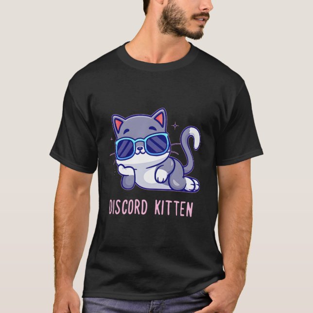 Discord Kitten Discord Slang T-Shirt (Front)