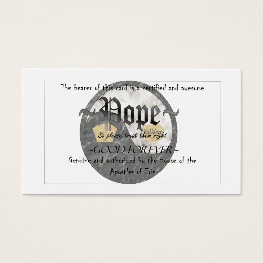 Discordian Pope Cards (Front)