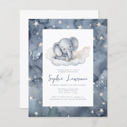 Discount Baby Elephant Baby Shower Invitation