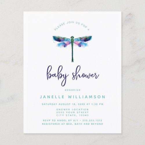 Discount Beautiful Dragonfly Baby Shower
