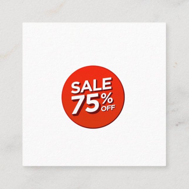 Discount Card 75% off (Back)