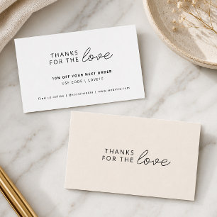 Discount Card Neutral Thank You Coupon Insert