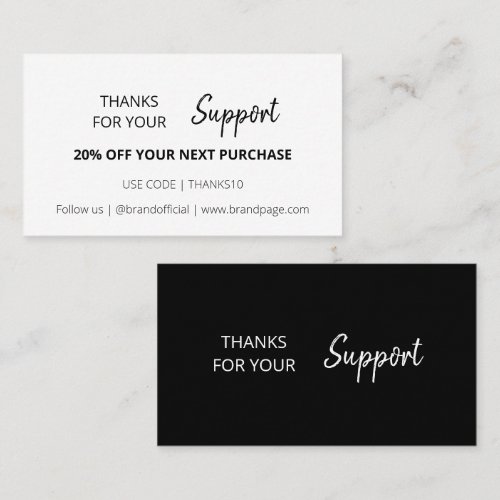 Discount Cards Black Coupon Code Thank You