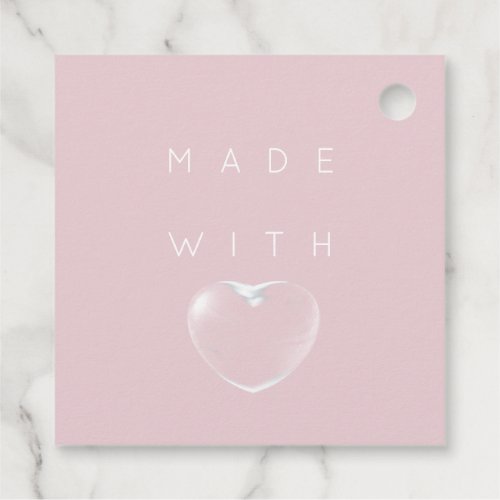 Discount Code Logo Gold Heart Thank You Blush Favor Tags