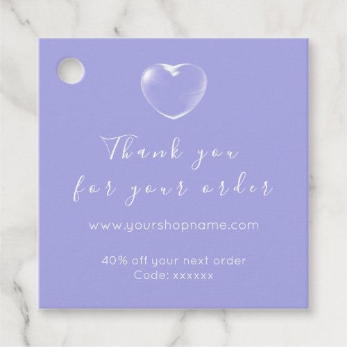 Discount Code Logo Gold Heart Thank You Frozen Blu Favor Tags