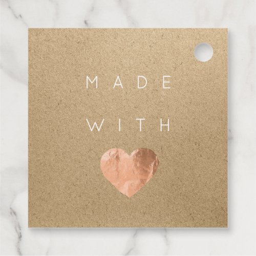 Discount Code Logo Rose Heart Kraft Thank You Favor Tags