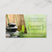 Discount Coupon Card SPA Still Life Massage Salon (Front)