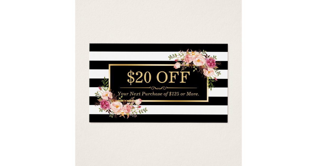 Discount coupon floral pavilion