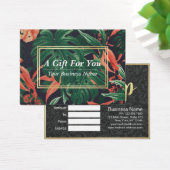 Discount Coupon Gold Script Floral Makeup Salon (Desk)