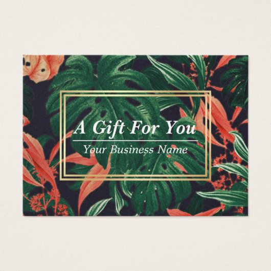 Discount Coupon Gold Script Floral Makeup Salon (Front)