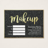 Discount Coupon Gold Script Floral Makeup Salon (Back)