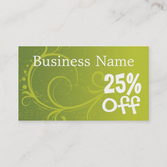 Discount Coupon Retail Template Business Cards