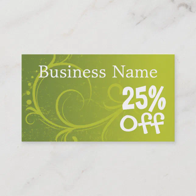 Discount Coupon Retail Template Business Cards Zazzle