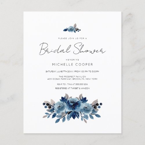 Discount Dusty Blue Floral
