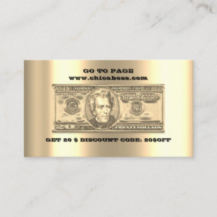 Discount Insert Card 20$ Online QR Codes Gold