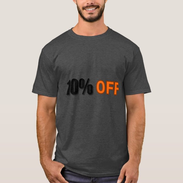 "Discount Offer - 10% OFF  T-Shirt (Front)
