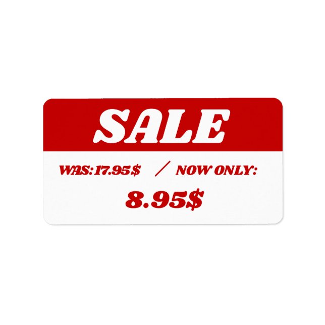 Discount Price Sticker Label (Front)