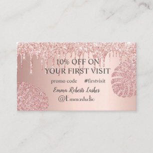 Discount Sale Deal Offer Promo Code First Visit Business Card