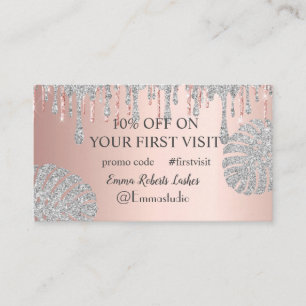 Discount Sale Deal Offer Promo Code First Visit Business Card
