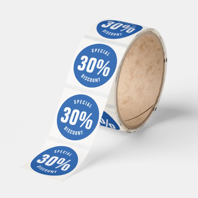 Discount Stickers Round Customizable Text (Roll)