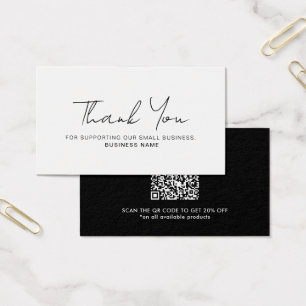 Discount Thank You Business QR Code Card
