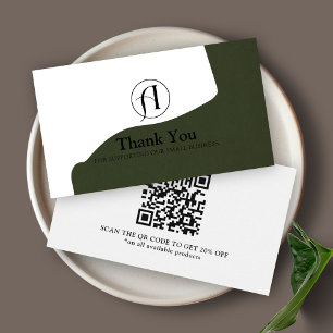 Discount Thank You Business QR Code Card