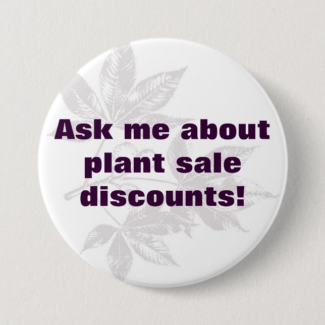 discounts pinback button (Front)