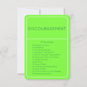 Discouragement Law of Attraction Emotion Card