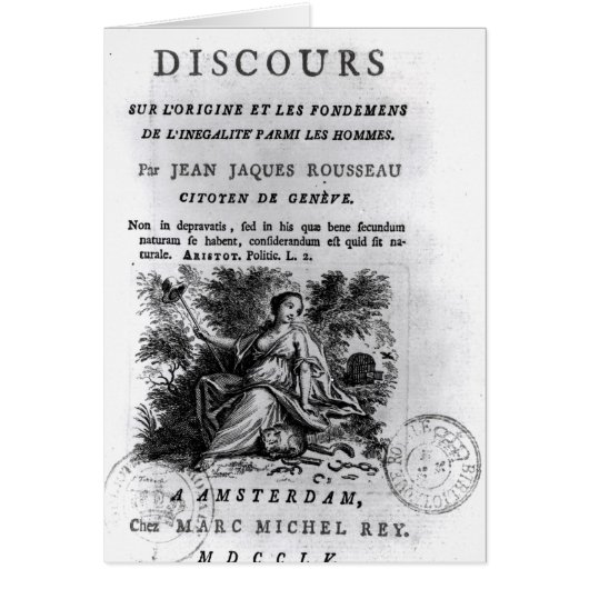 'Discours l'Origine et les Fondements Cards (Front)