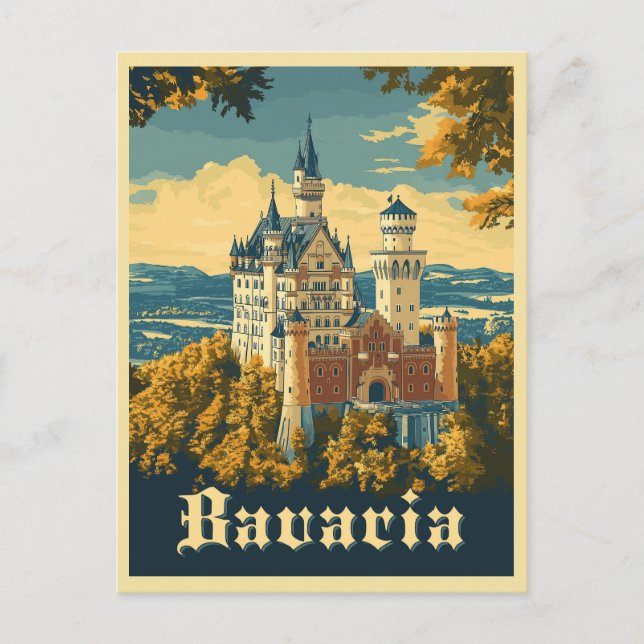 Discover Bavaria: Neuschwanstein Castle Postcard (Front)