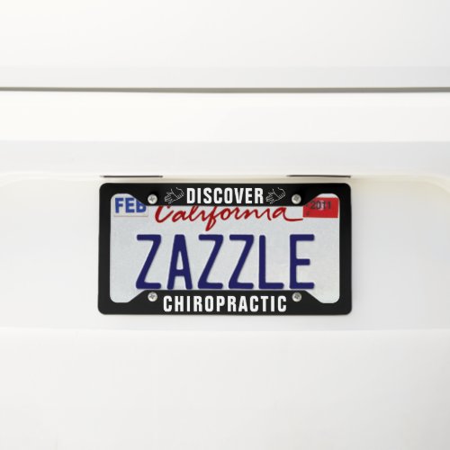 Discover Chiropractic Adjusting Hands Chiropractor License Plate Frame