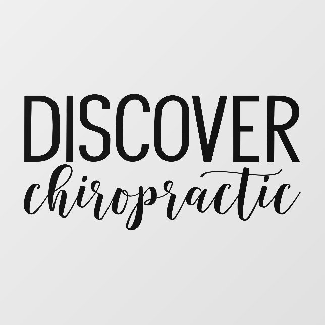 Discover Chiropractic Wall Decal (Front)