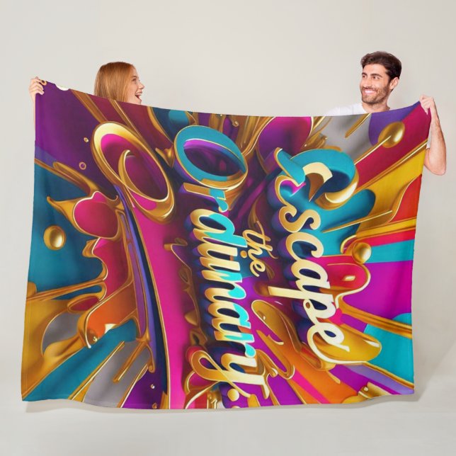 "Discover, Create, Inspire" Fleece Blanket (In Situ)