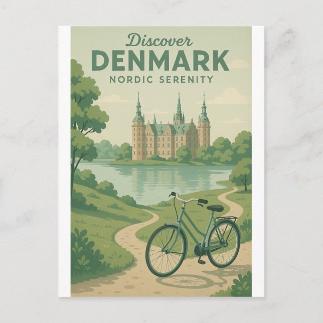 Discover Denmark – Nordic Serenity Postcard (Front)