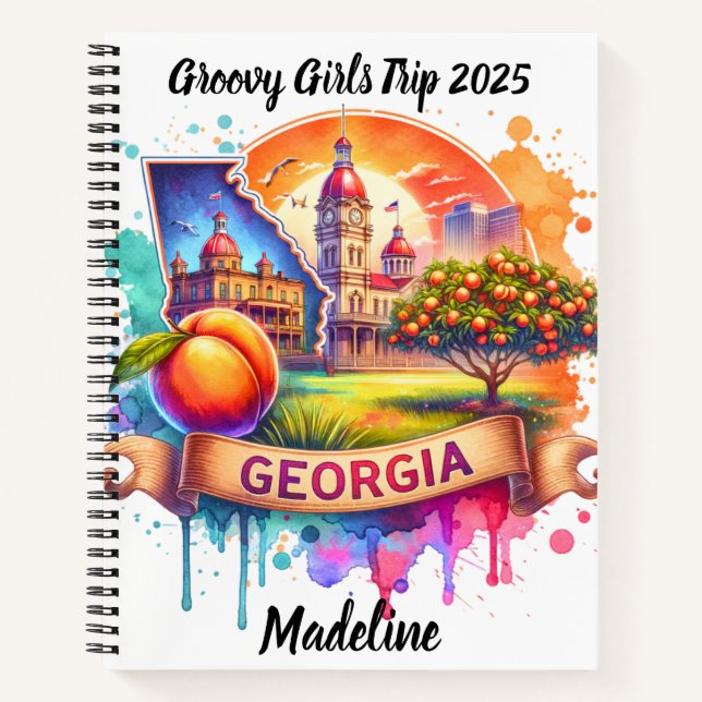 Discover Georgia's scenic peach orchards Notebook (Front)