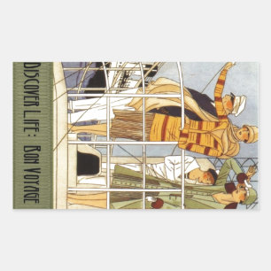 Discover Life: Bon Voyage Rectangular Sticker