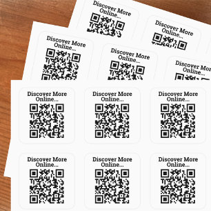 Discover More Online QR Code Design Large Square Sticker